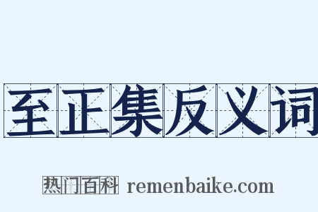 至正集反义词是什么意思的图片